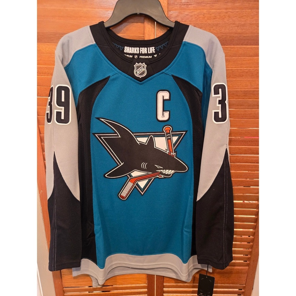 San Jose Sharks Fanatics Premium Throwback Couture Jersey Men Size 46